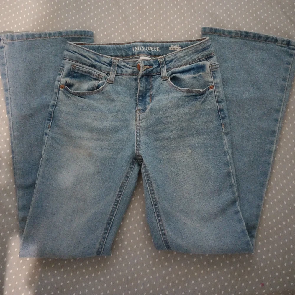 Girl's Falls Creek Flare Stretch Jeans 10 - Picture 3 of 6